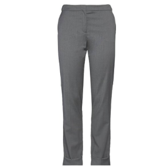 Incotex Wool Pants Gray Straight Leg Cuffs Military Inspired Size 12 - Picture 1 of 16